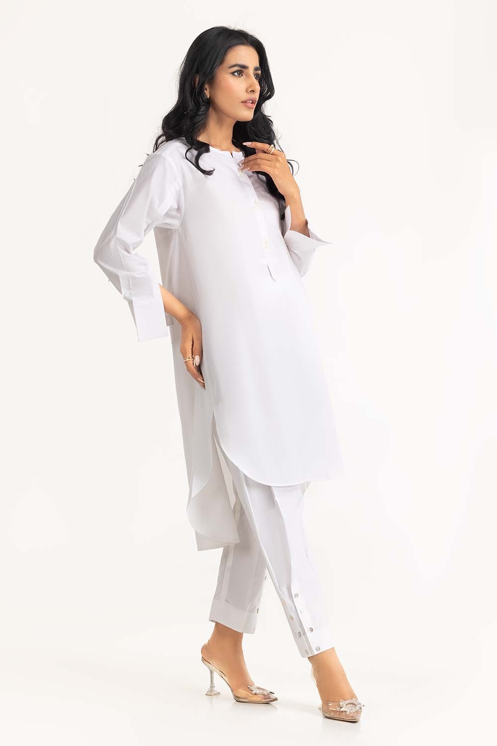 2 Piece Dyed Cotton Kurti With Trouser IPS-23-23
