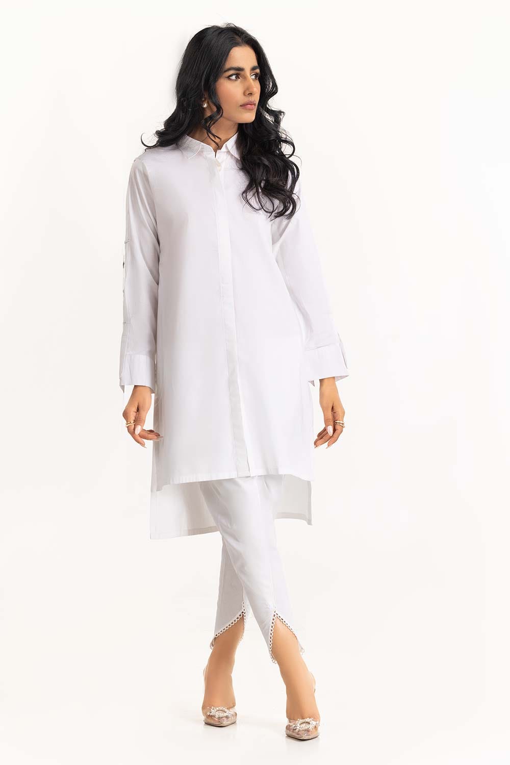 2 Piece Dyed Cotton Kurti With Trouser IPS-23-25