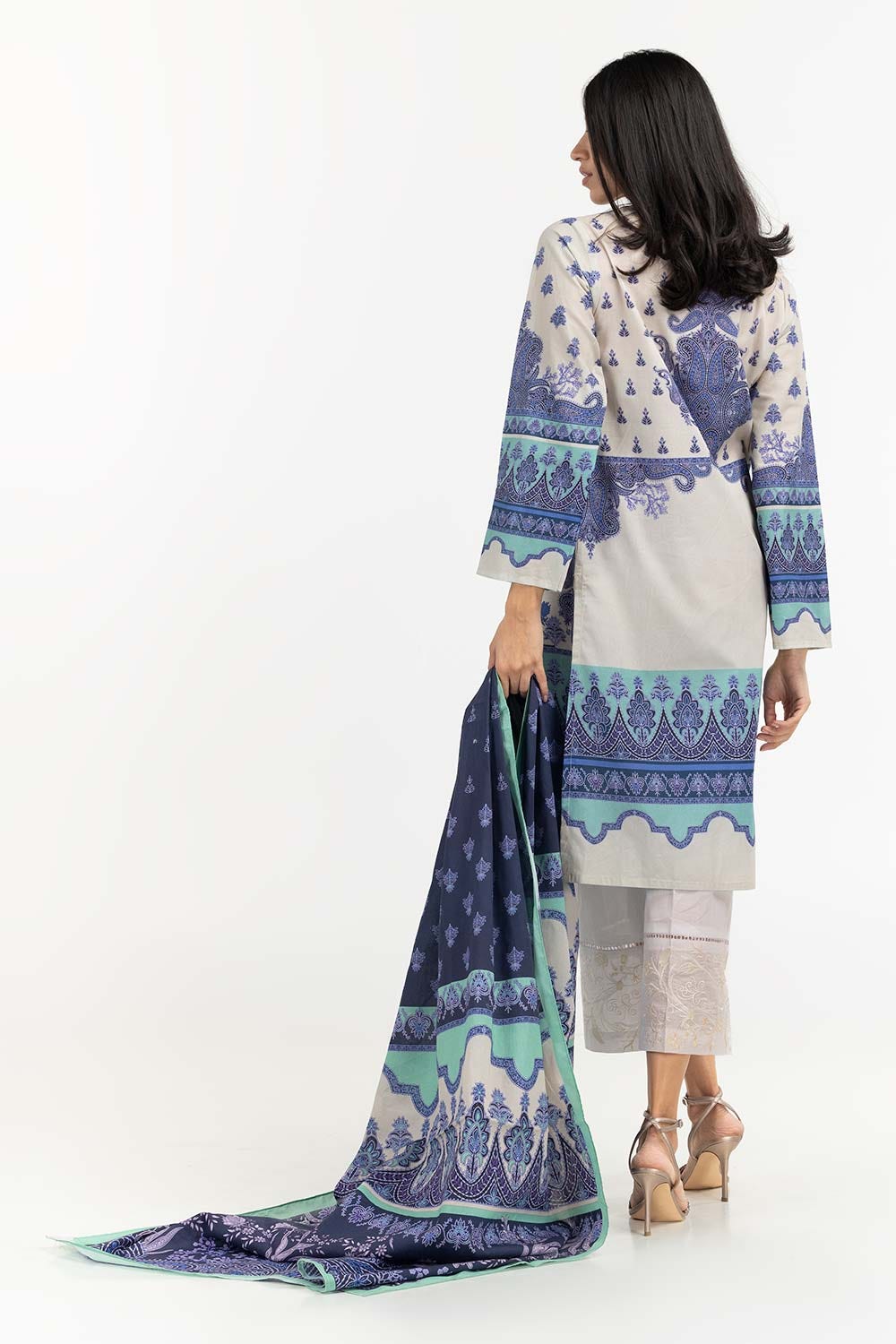 2 Piece Digital Printed Cambric Shirt With Dupatta IPS-23-38
