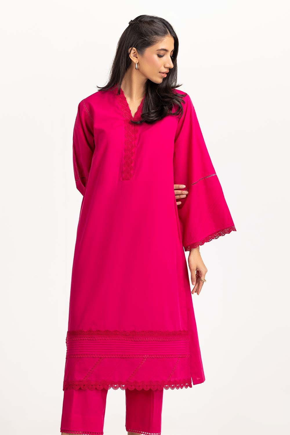 2 Piece Cambric Embellished Shirt with Trouser IPS-23-30