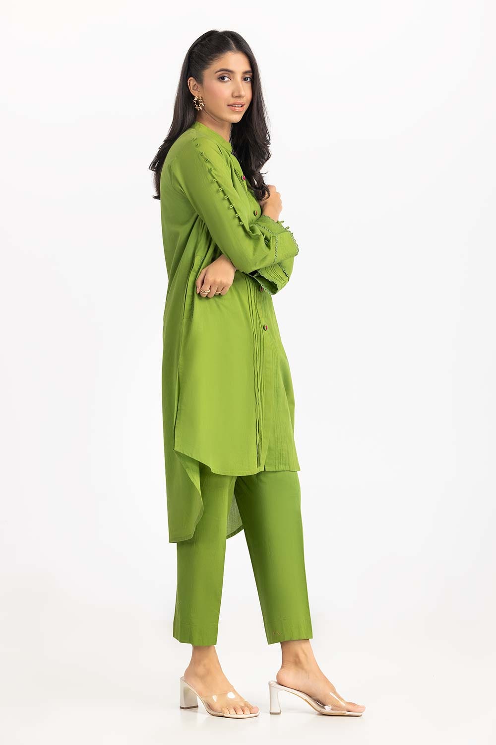 2 Piece Cambric Embellished Shirt with Trouser IPS-23-34