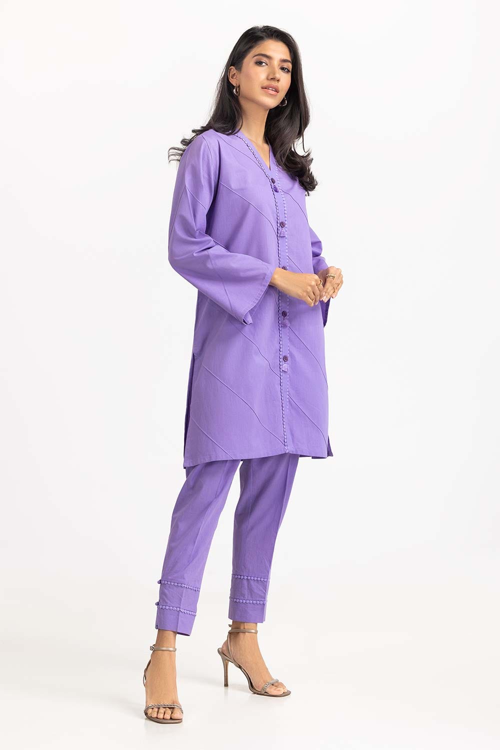 2 Piece Cambric Embellished Shirt with Trouser IPS-23-35