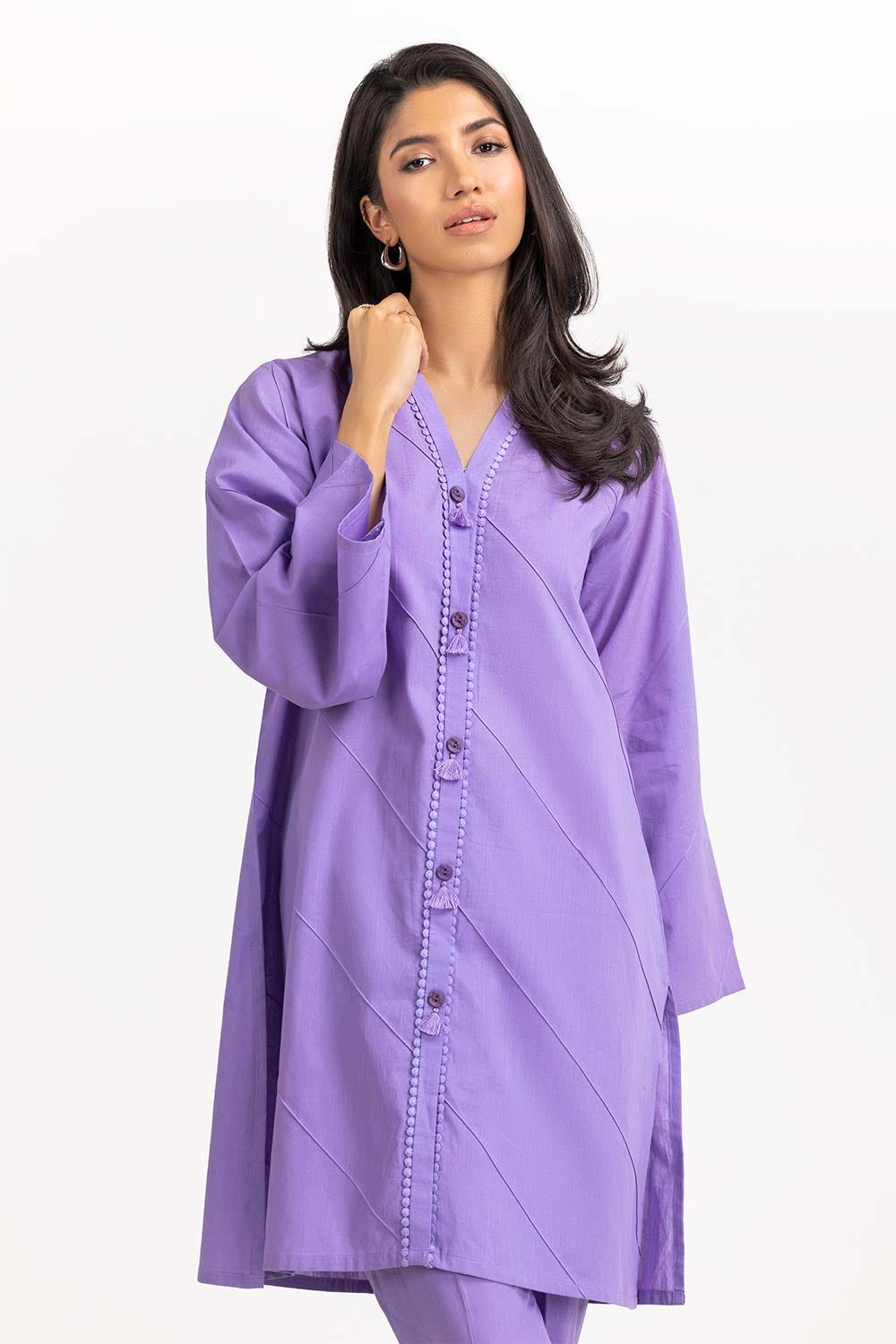 2 Piece Cambric Embellished Shirt with Trouser IPS-23-35