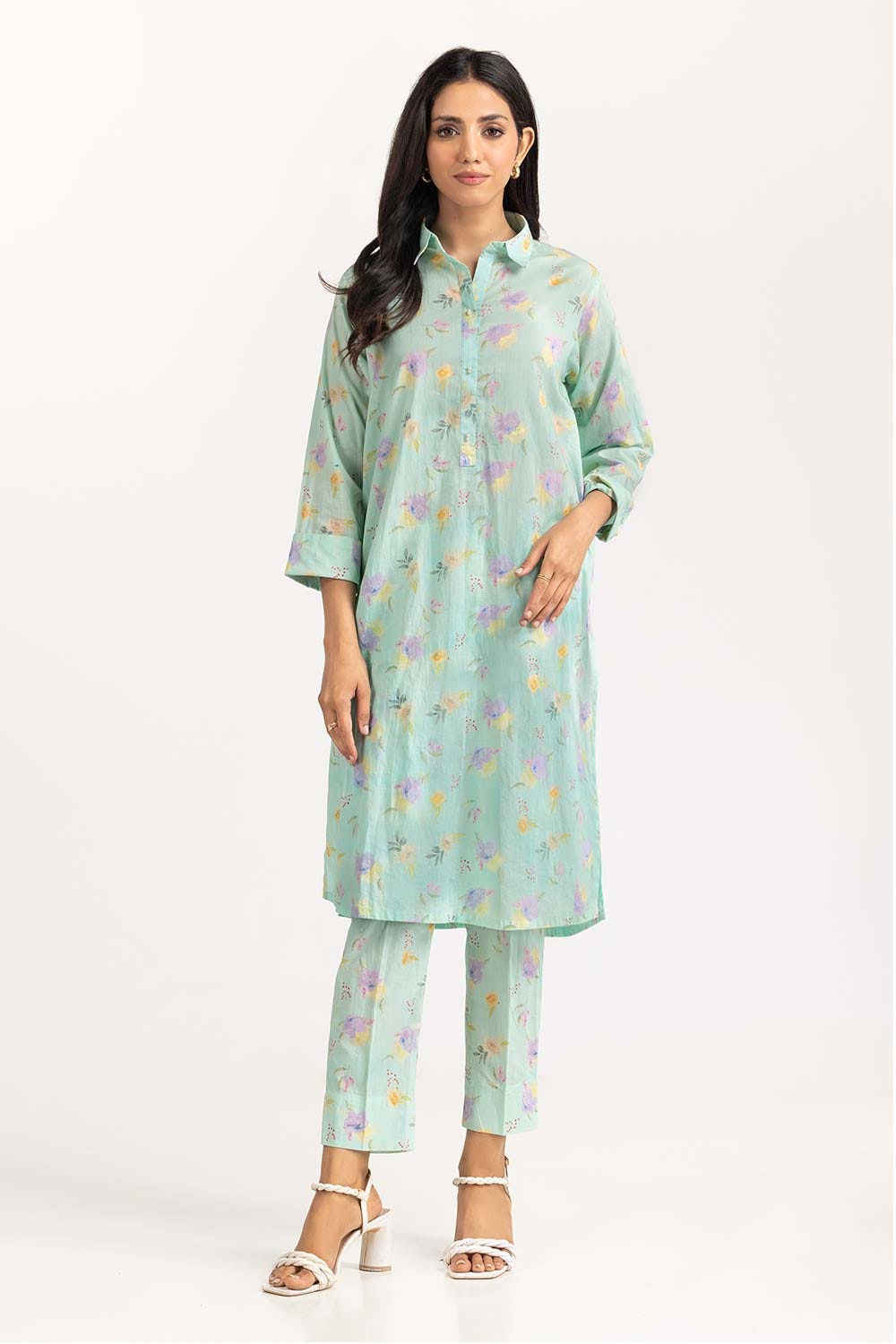 2 Piece Printed Cambric Shirt With Trouser IPS-23-41
