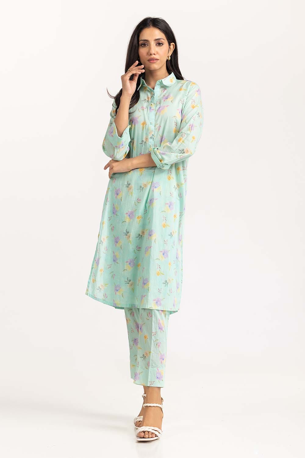 2 Piece Printed Cambric Shirt With Trouser IPS-23-41
