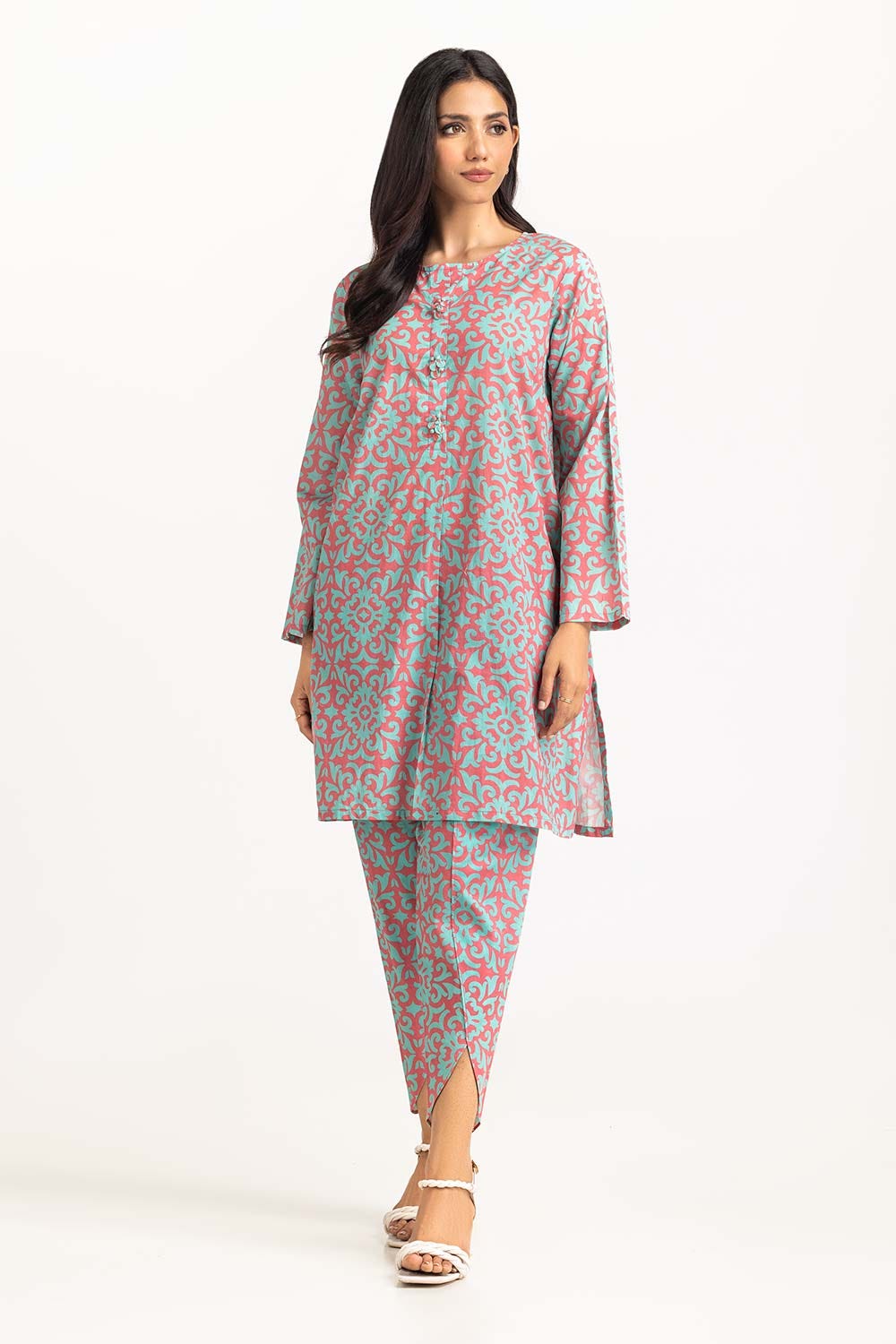 2 Piece Printed Cambric Shirt With Shalwar IPS-23-46