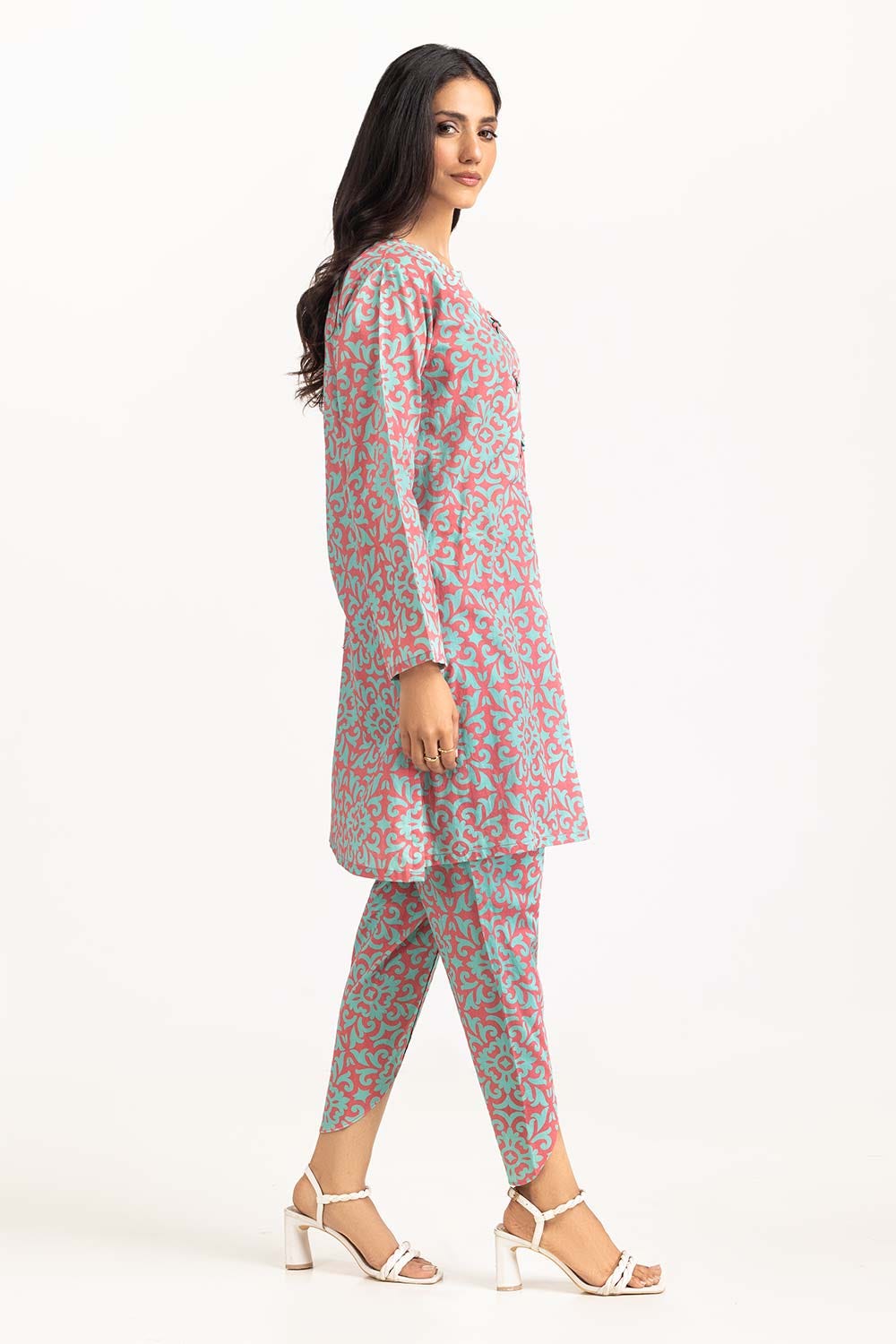 2 Piece Printed Cambric Shirt With Shalwar IPS-23-46
