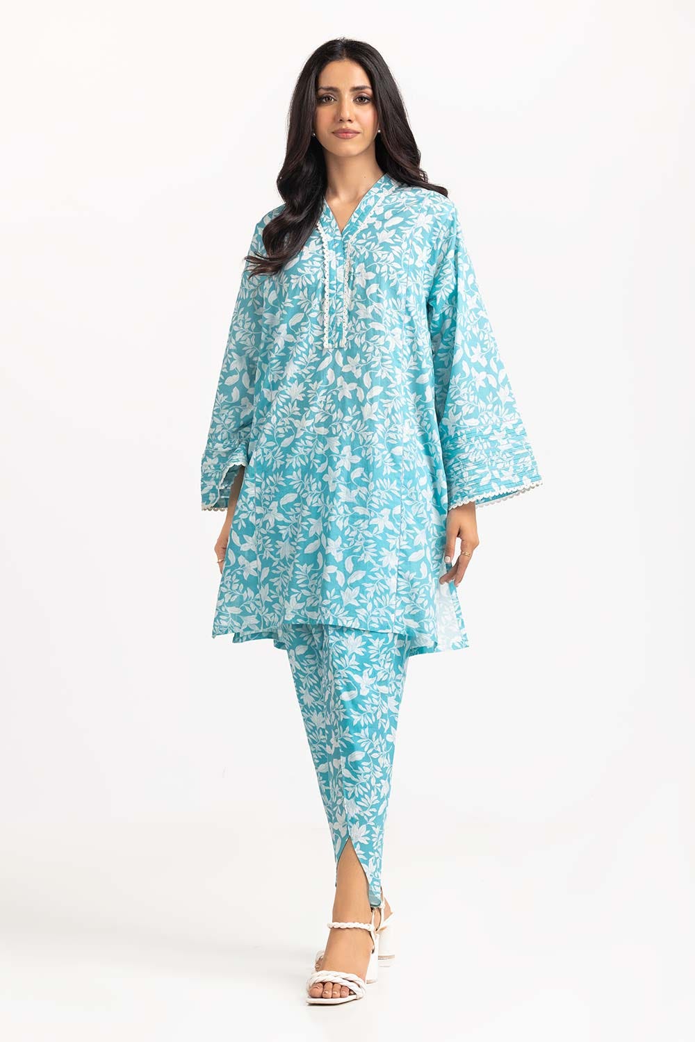 2 Piece Printed Cambric Shirt With Shalwar IPS-23-48
