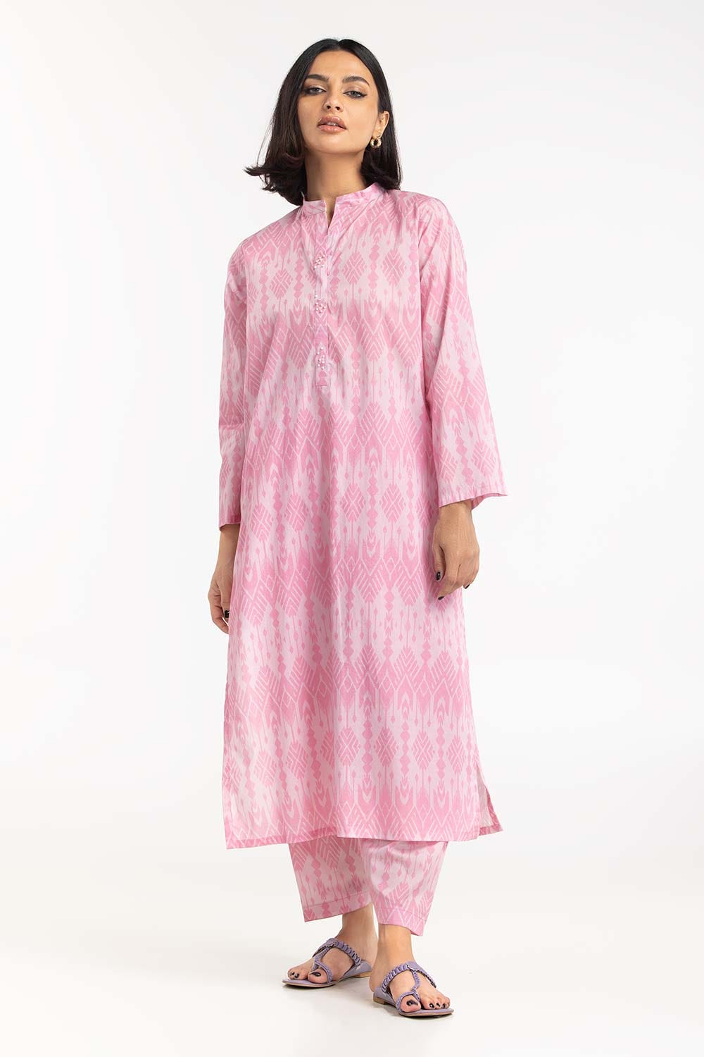 2 Piece Printed Cambric Shirt With Shalwar IPS-23-49