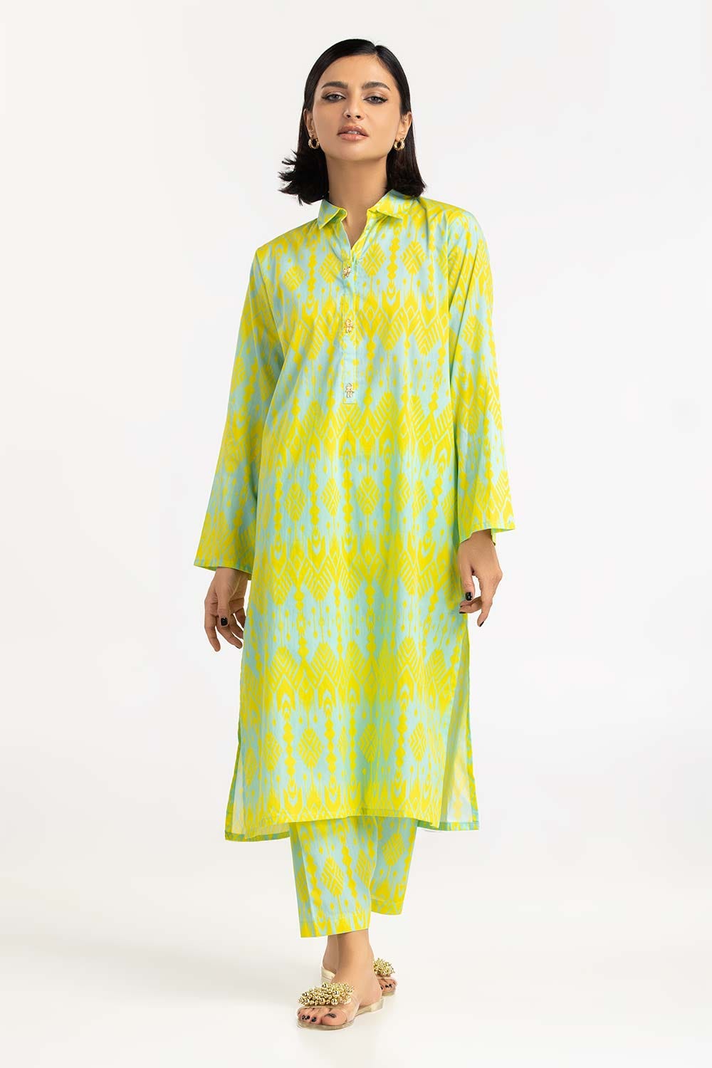 2 Piece Printed Cambric Shirt With Shalwar IPS-23-50