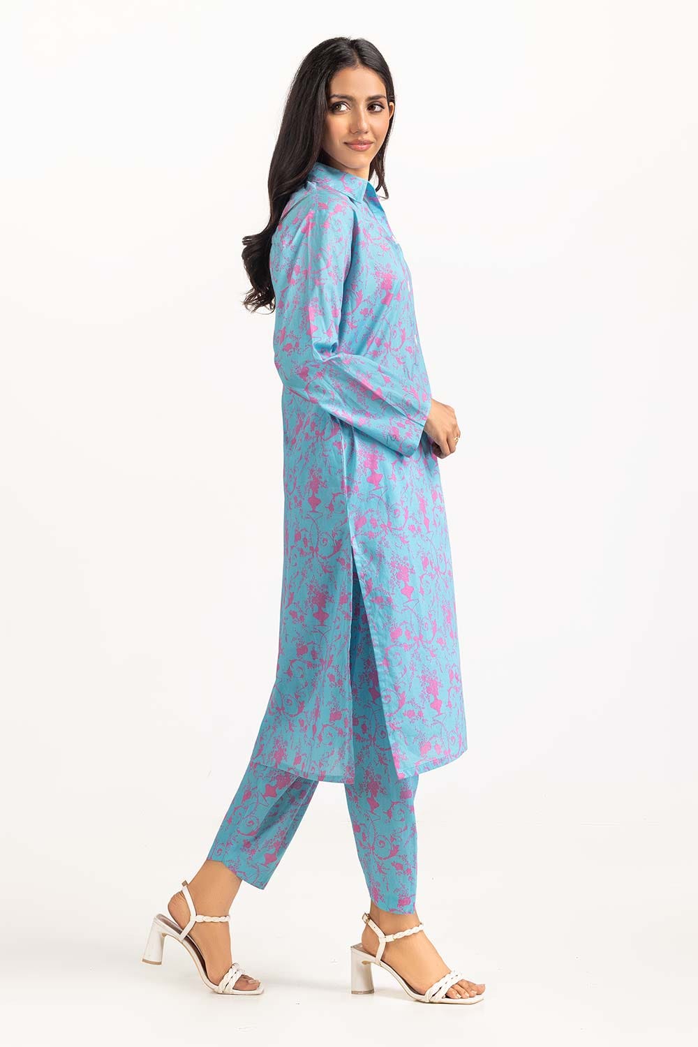 2 Piece Digital Printed Cambric Shirt With Shalwar IPS-23-51