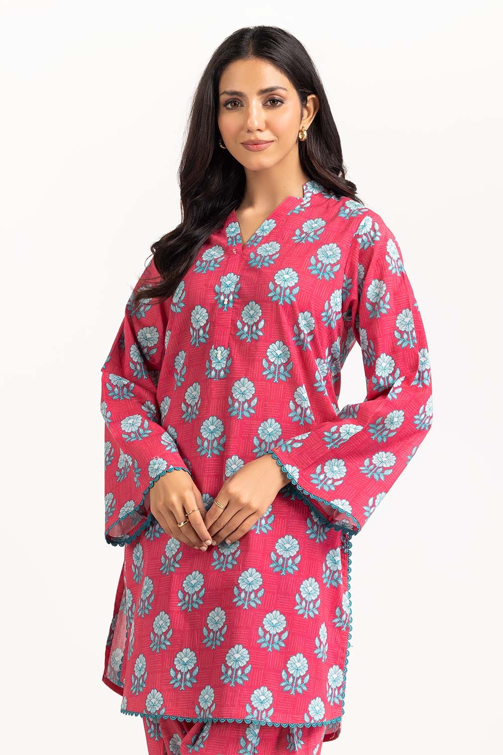 2 Piece Printed Cambric Shirt With Shalwar IPS-23-54