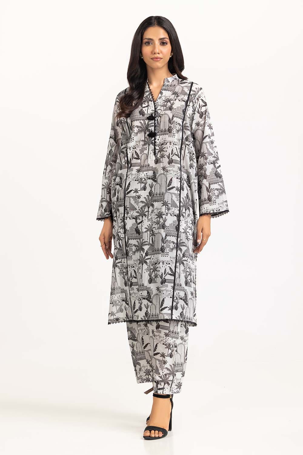 2 Piece Digital Printed Cambric Shirt With Shalwar IPS-23-56