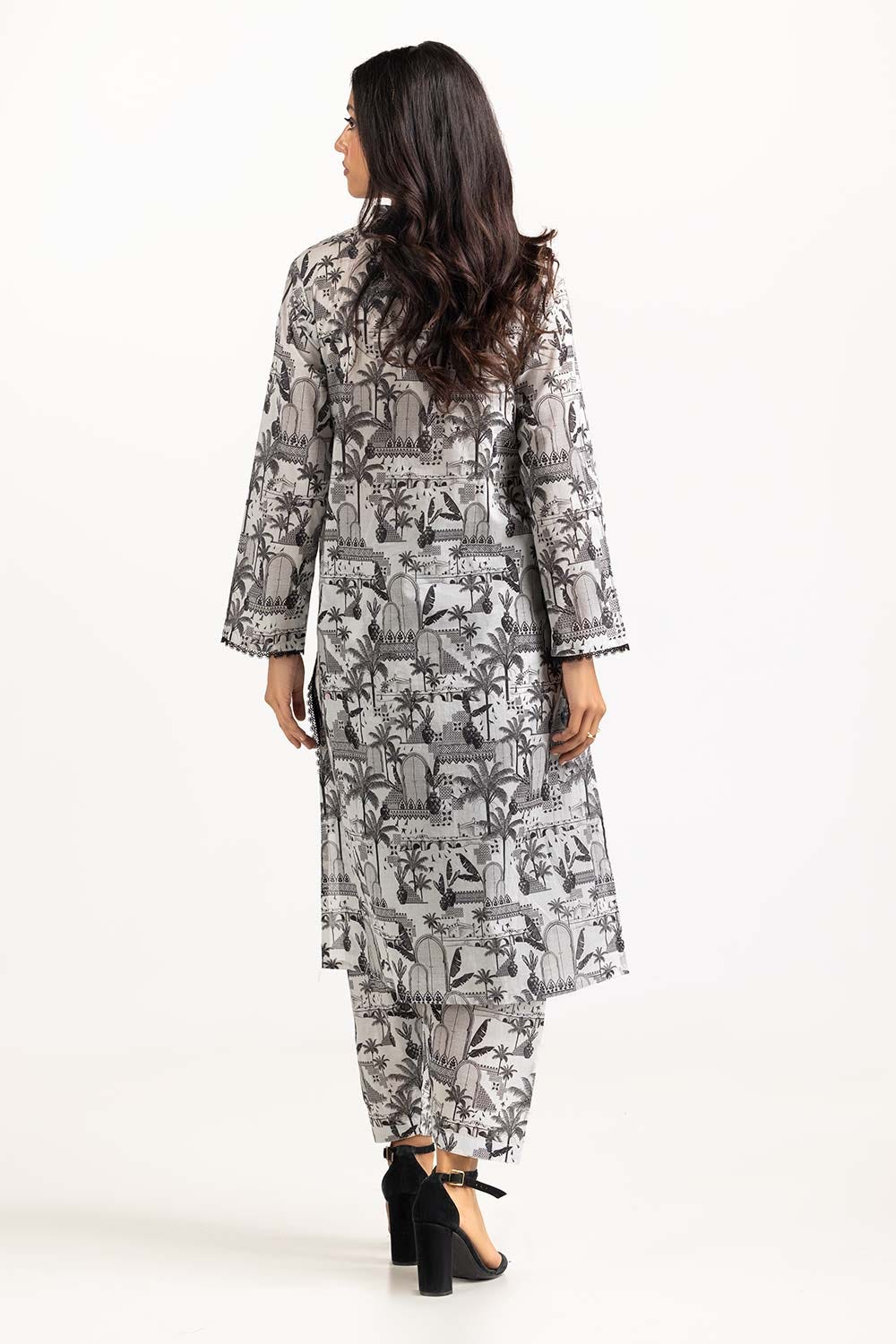 2 Piece Digital Printed Cambric Shirt With Shalwar IPS-23-56