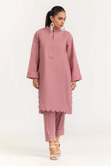 2 Piece Dyed Cambric Embelished Kurti With Trouser IPS-23-71