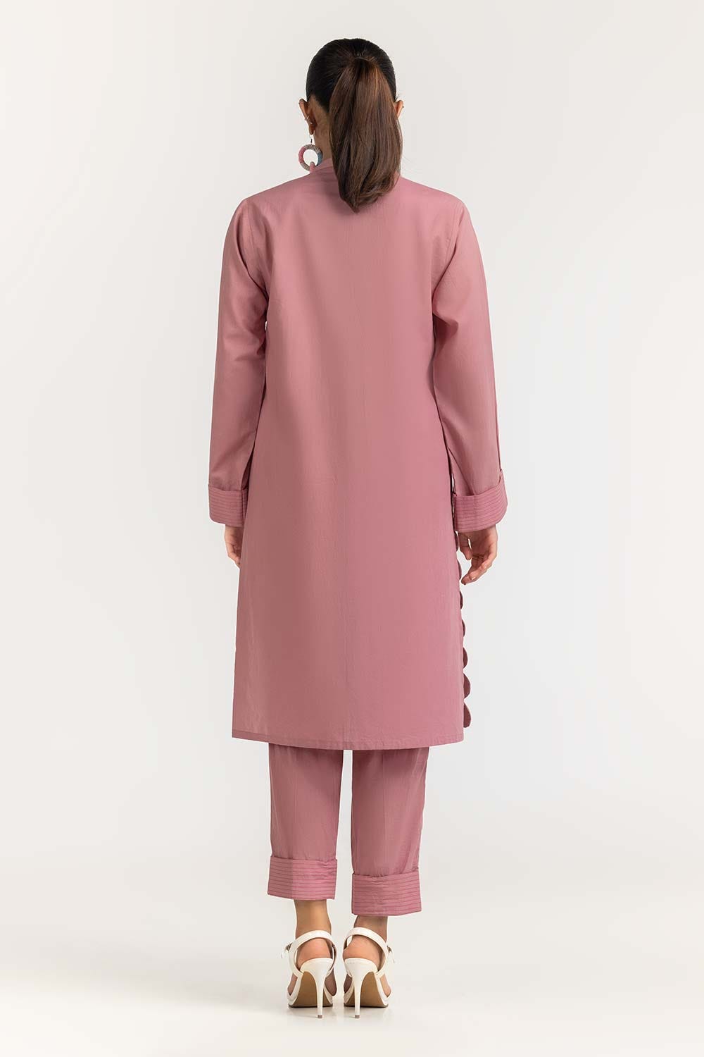 2 Piece Dyed Cambric Embelished Kurti With Trouser IPS-23-71