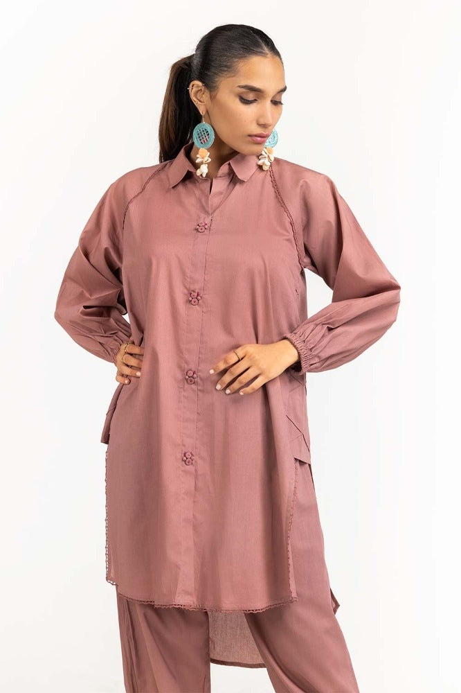 Dyed Cambric Embelished Shirt With Trouser IPS-23-78