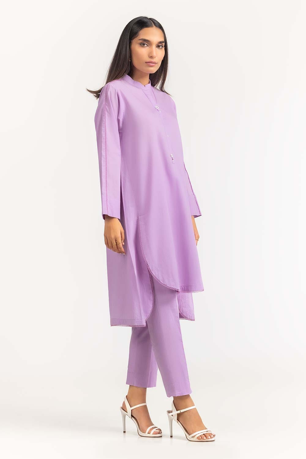2 Piece Cambric Embellished Shirt With Trouser IPS-23-80