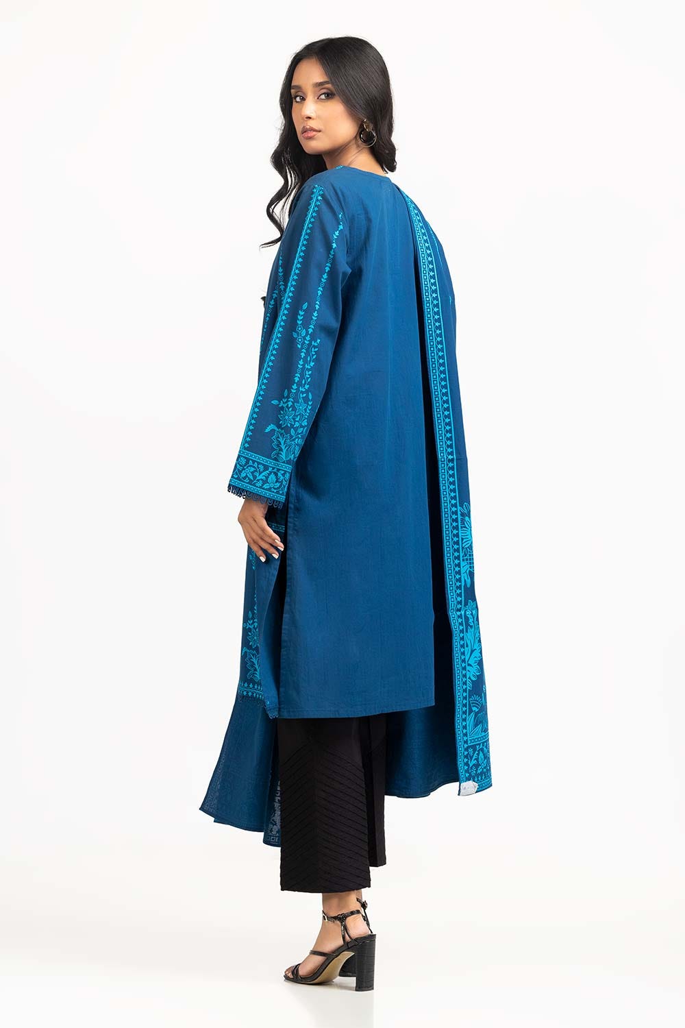 2 Piece Screen Printed Embellished Shirt With Dupatta IPS-23-81