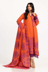 2 Piece Dyed Cambric Screen Printed Embelished Shirt With Dupatta IPS-23-82