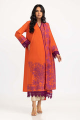 2 Piece Dyed Cambric Screen Printed Embelished Shirt With Dupatta IPS-23-82