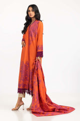 2 Piece Dyed Cambric Screen Printed Embelished Shirt With Dupatta IPS-23-82