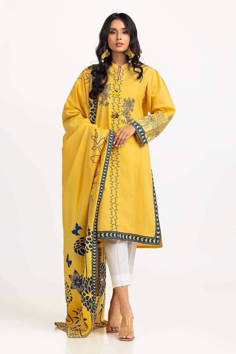 2 Piece Screen Printed Shirt With Dupatta IPS-23-83