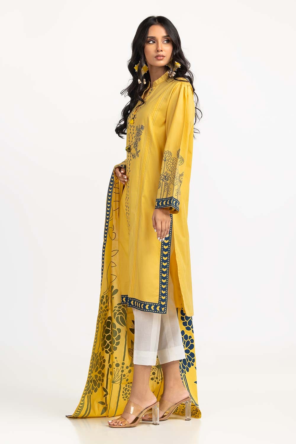 2 Piece Screen Printed Shirt With Dupatta IPS-23-83