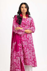 2 Piece Screen Printed Embellished Shirt With Dupatta IPS-23-84