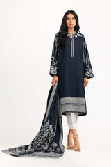 2 Piece Screen Printed Embellished Shirt With Dupatta IPS-23-85