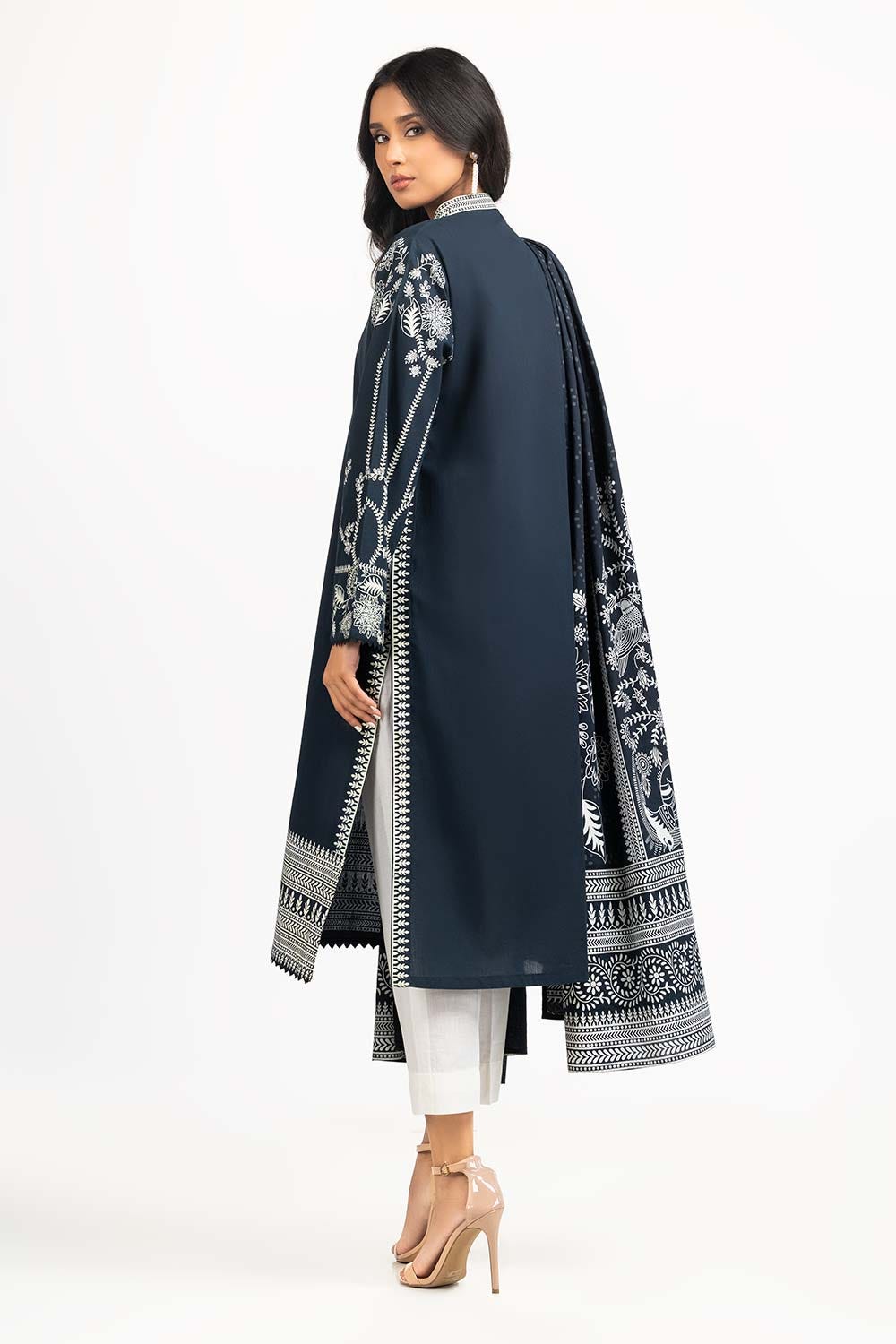 2 Piece Screen Printed Embellished Shirt With Dupatta IPS-23-85