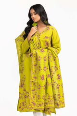 2 Piece Screen Printed Embellished Shirt With Dupatta IPS-23-87