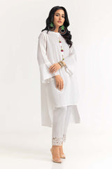2 Piece Dyed Cambric Embroidered Shirt With Trouser IPS-23-89