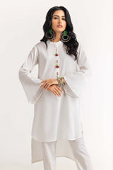 2 Piece Dyed Cambric Embroidered Shirt With Trouser IPS-23-89
