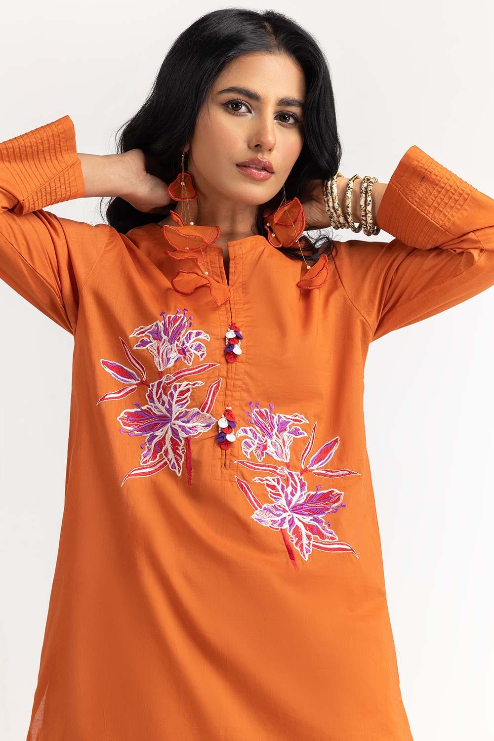2 Piece Cambric Embroidered Shirt with Trouser ips-23-91