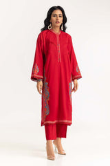 2 Piece Cambric Embroidered Shirt With Trouser IPS-23-93