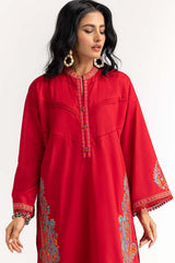 2 Piece Cambric Embroidered Shirt With Trouser IPS-23-93