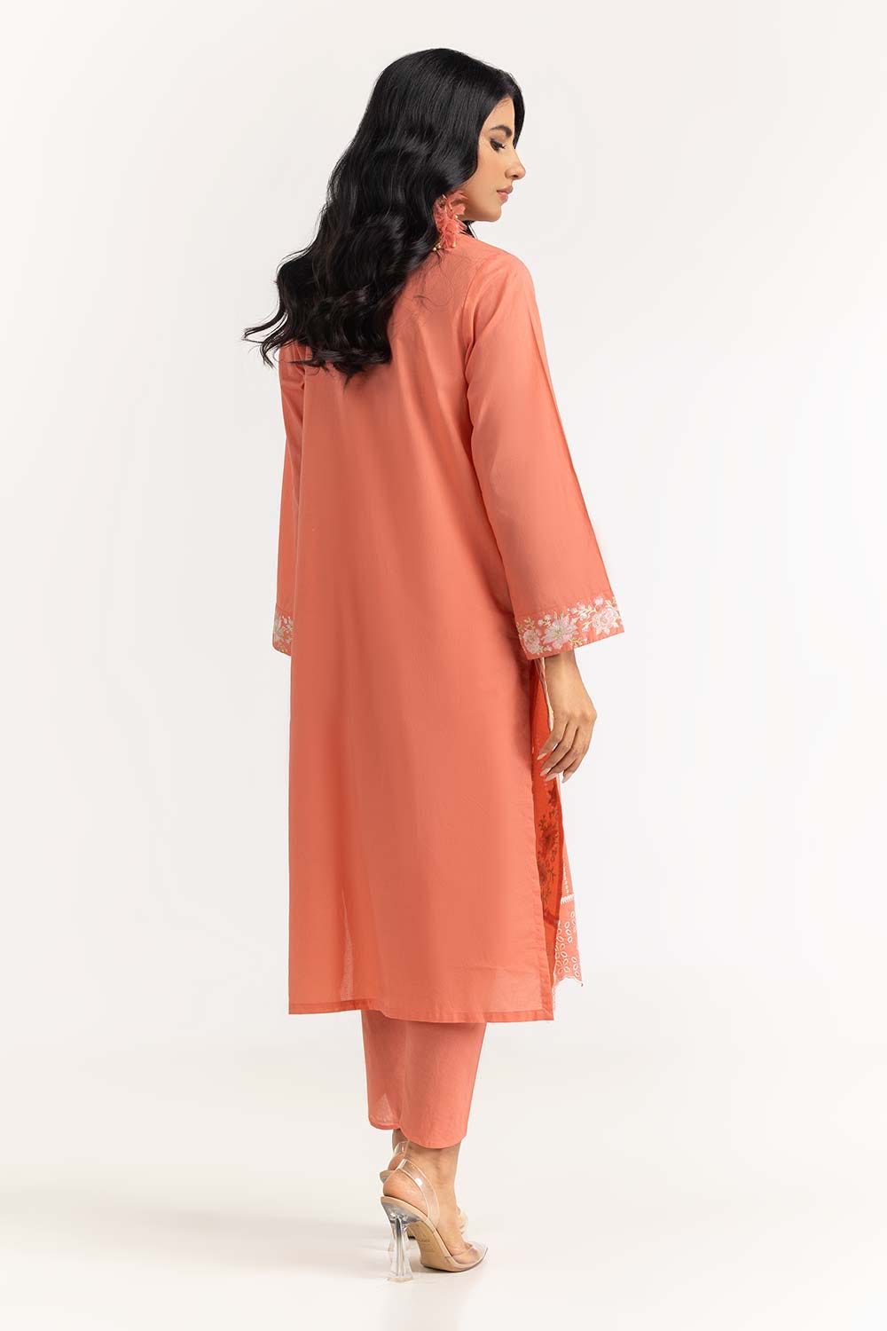2 Piece Dyed Embroidered Cambric Shirt with Shalwar IPS-23-95