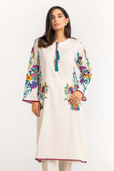 2 Piece Dyed Cambric Embroidered Shirt With Trouser IPS-23-99