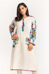 2 Piece Dyed Cambric Embroidered Shirt With Trouser IPS-23-99
