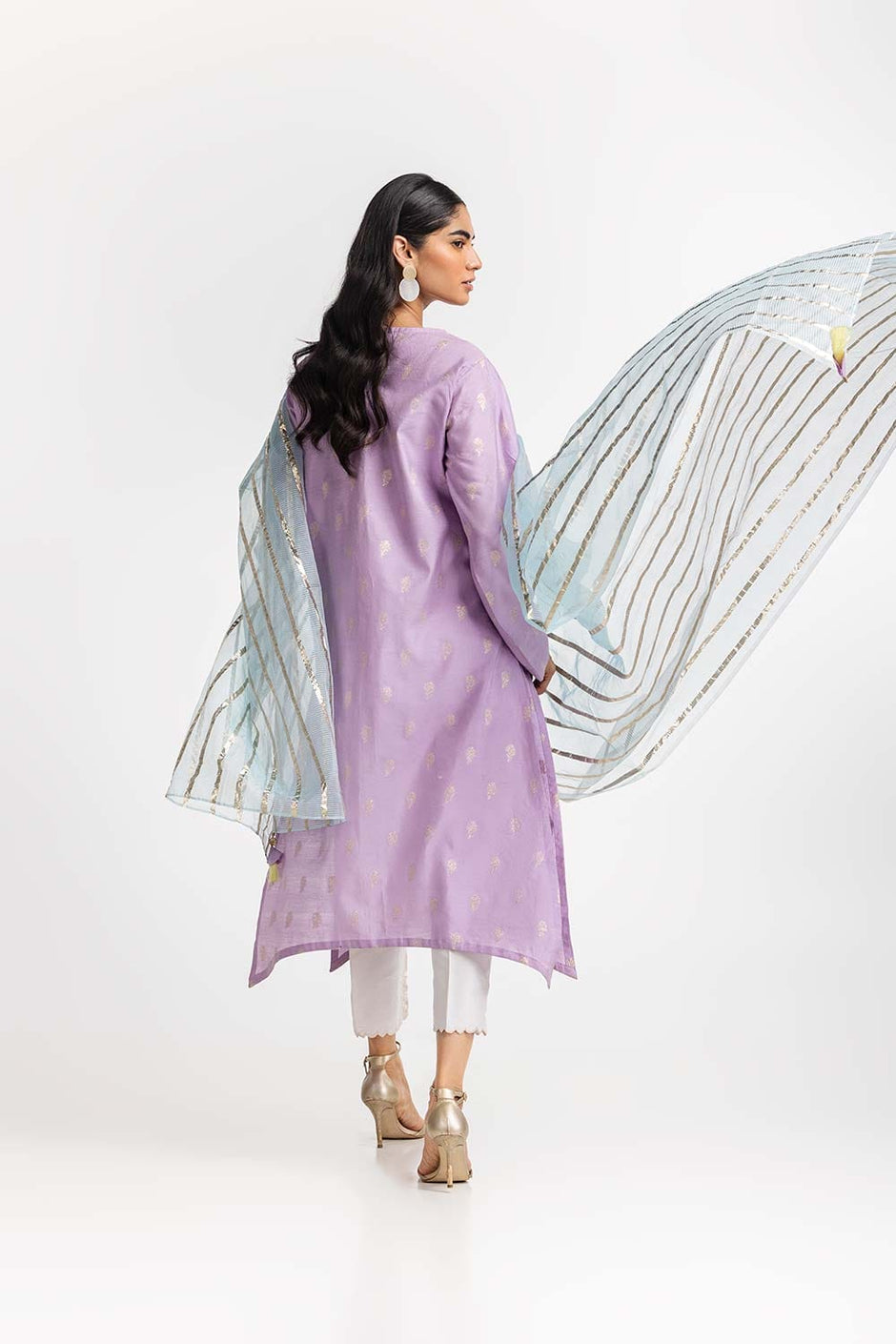 Dyed Jacquard Embroidered Shirt