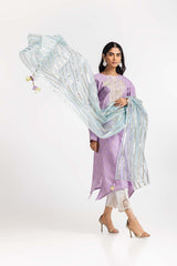Dyed Jacquard Embroidered Shirt IPS-24-100 1 Piece
