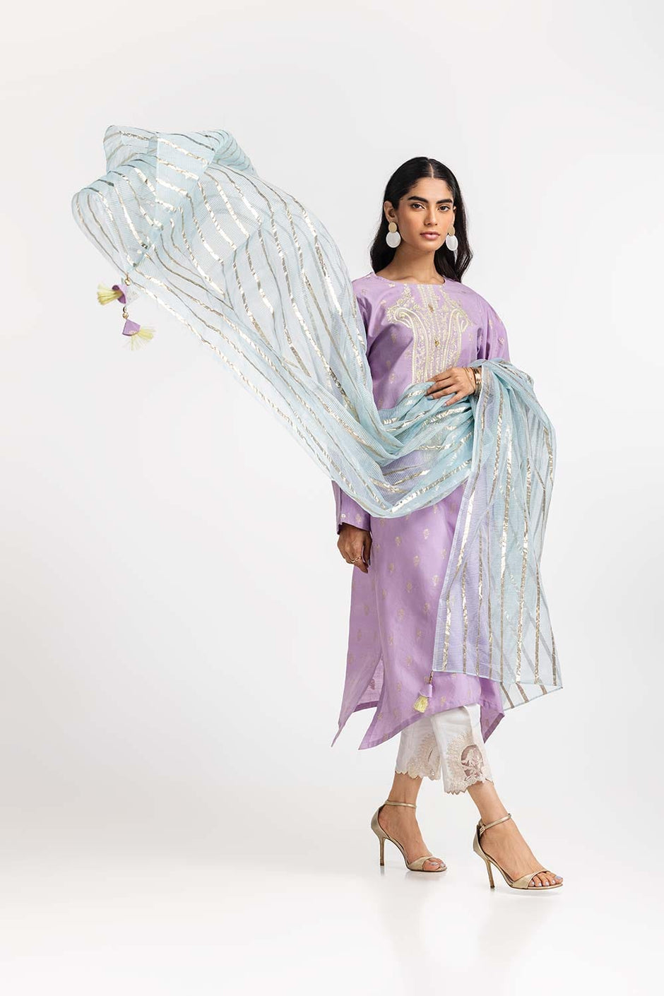Dyed Lurex Dupatta