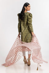 Dyed Jacquard Embroidered Shirt IPS-24-101 1 Piece