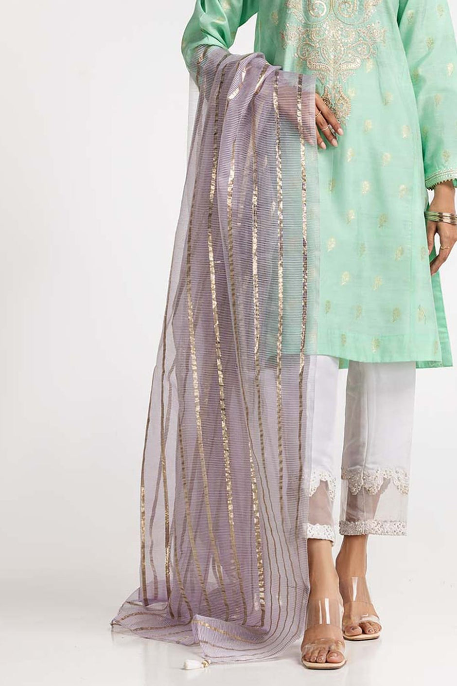 Dyed Lurex Dupatta