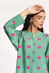 Dyed Pinkwish Screen Printed Shirt With Trouser IPS-24-110