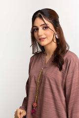 Dyed Polyester Viscose Embelished Shirt With Trouser IPS-24-115