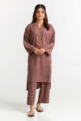 Dyed Polyester Viscose Embelished Shirt With Trouser IPS-24-115