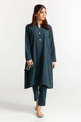 Dyed Polyester Viscose Embelished Shirt With Trouser IPS-24-121