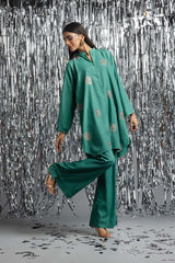 Dyed Windo Embroidered Shirt With Trouser IPS-24-124
